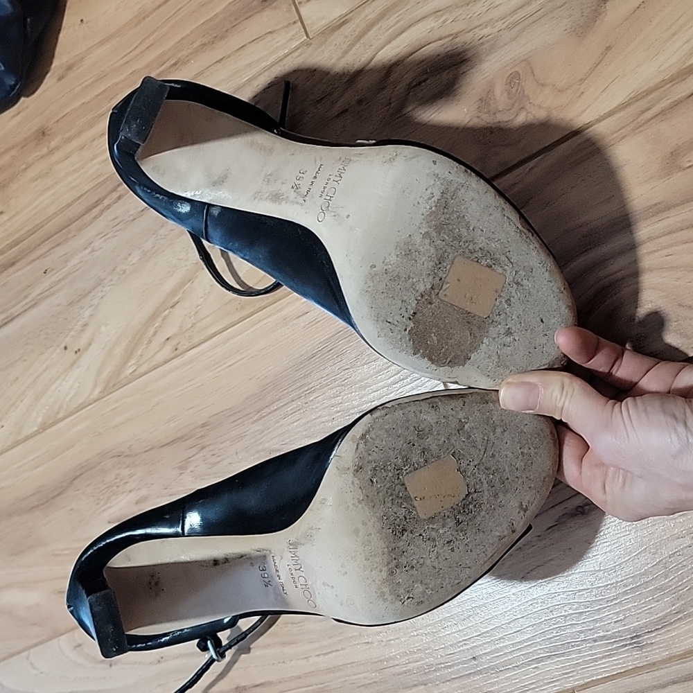 Open Toe Ankle Strap Rectangular Heel Jimmy Choo … - image 2